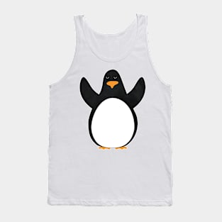 Little penguin prayer in the snowy day Tank Top